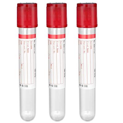 China PET Hospital Use Vacuum Blood Collection Tube Medical Consumables No Additive Single Tube 2ml-10ml Tube Vacuum Blood Collection for sale