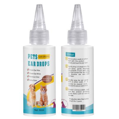 China Stocked OEM Pet Ear Drop Logo Factory Dog Cleaner Custom Pet Care Product Reduce Bacteria Cleaner Ear Drops Cats Dogs Ear Wash for sale