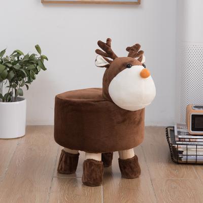 China Super Comfortable Fashionable Cartoon Shaped Baby Kids Soft Wooden Home Stools for sale