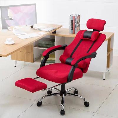 China (Height) adjustable comfortable office chairs with wheels mesh chair back fabric office chair height can be adjusted with footrest for sale