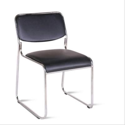 China Conference Office Chair Reception Chair Training Arc Computer Foldable Economic Single Leather Chair for sale