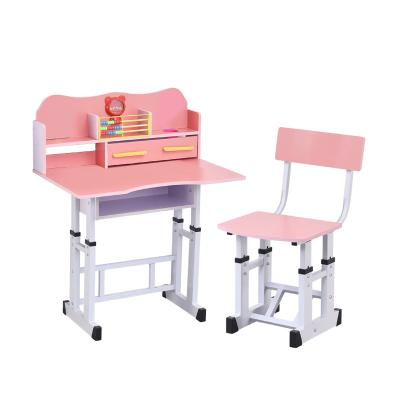 China Simple Home Set (Height)Adjustable Children's Desk Student Desk and Chair Combination Children's Study Desk for sale