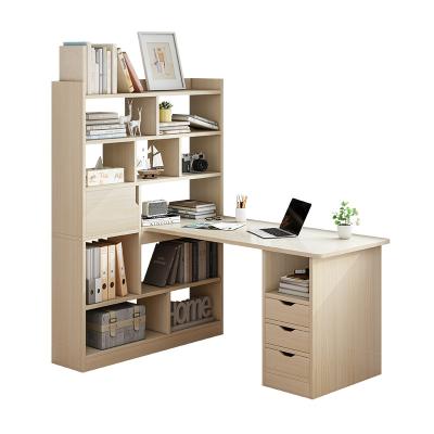 China The Other Single Bedroom Office Corner Desk Bookcase Combination Computer Bookcase One Student Home Desk for sale