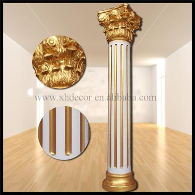 China Hollow Roman Column /Home Decor PU Roman Column /frp decoration pillar/wedding fiber pillar manufacturer for sale