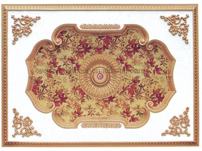 China Artistic Ceiling Medallion Rectangular With Red Maple Plastic Ceiling Medallions for sale