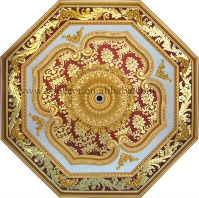 China Medallion Artistic Luxury Octagonal Ceiling Ceiling Tiles for sale