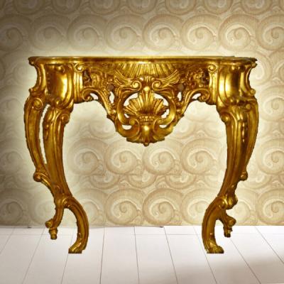 China French Ornate Console Table Fireplace Wall Coffee Table Gold Antique Vanity Tables for sale