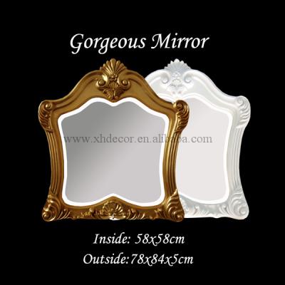 China Decorative Horizontal Mirrors Gorgeous Hand Carved Mirror With Cast Brass Accents Decorative Mirror for sale