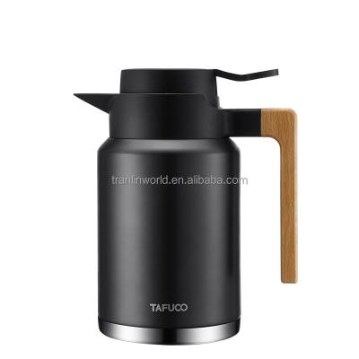 중국 CLASSIC 1.5L Double Wall Insulated 304 Stainless Steel Water Bottle With Wooden Handle 판매용