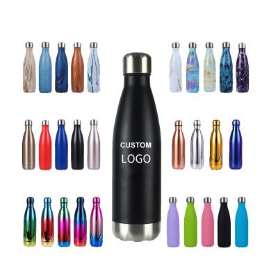 China PORTABLE Cola Water Bottle Sports Stainless Steel Water Bottle Vacuum Double Wall Thermal Insulated Flask Travel Shape for sale