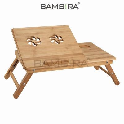 China Sustainable Bed Tray, Folding Breakfast Serving Tray, Bamboo Bed Table For Laptop Deskr / Bamsira_BSCI for sale