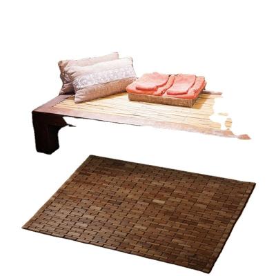 China Luxury Rolled Bamboo Wood Sauna Mat Accept Customized Size Bath Shower Spa Accept Customized Size for sale