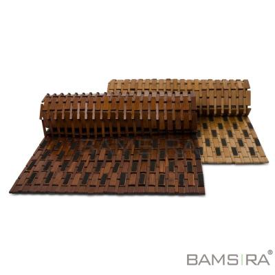 China Roll Up Shower Luxury Bath Mat , Bamboo Anti-Slip Shower Mat Accept Customized Size Accept Customized Size for sale