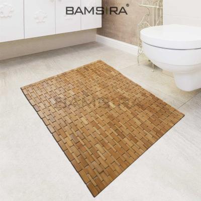 China Sustainable Bath Mat For Luxury Shower Water Bamboo / Sturdy Bamsira-BSCI Non-slip Queer for sale