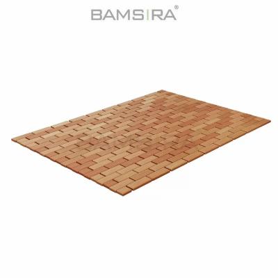 China Sustainable Sustainable Luxurious Bamboo Bath Mat For Shower, Bath, Spa or Sauna /Bamsira-BSCI for sale