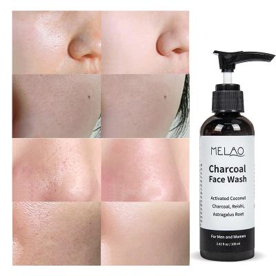 China MELAO Anti Wrinkle Deep Clean Men Oil Control Foam Charcoal Moisture Face Wash Skin Facial Natural Detergent Illuminating Private Label for sale