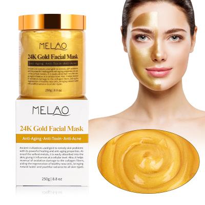 China MELAO Moisturizer Moisturizer Private Label Organic 24K Gold Whitening Collagen Toxin Mask Facial Skin Care Acne Cream Mask Wholesale Anti Aging for sale