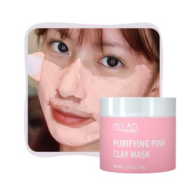 China MELAO Moisturizer Moisturizer Pure Natural Organics Moisturize To Brighten Pigmentation Removal Cream Skin Care Refine Detox Purifying Pink Kaolin Clay Mask for sale