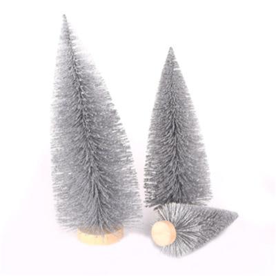 China New Pine Style Christmas Tree Desktop Mini Decoration Gray Christmas Tree Small Size for sale