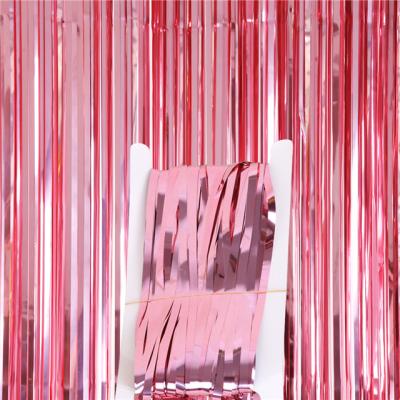 China Party Backdrop Decoration 1M*3M*2.5Silk Curtain Photo Backdrop Shimmer Foil Curtain Party Decoration for sale