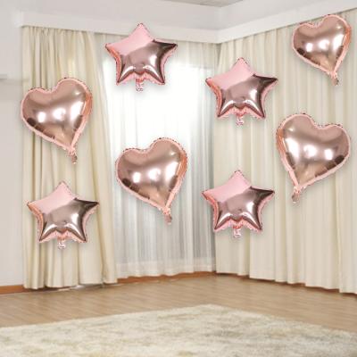 China Romantic Rose Gold Wedding Balloon Heart Figure Birthday Party Ornaments Foil Balloons For Valentine's Day for sale