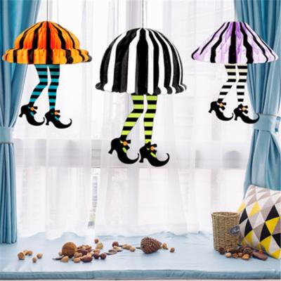 China Halloween Halloween Witch Skirt Long Leg Decoration Paper Honeycomb Hanging Lantern for sale