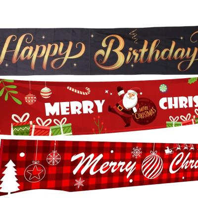 China New Style Birthday Party Decoration Hanging Banner Custom Printing Banner Happy Birthday Banner For Birthday Decoration for sale