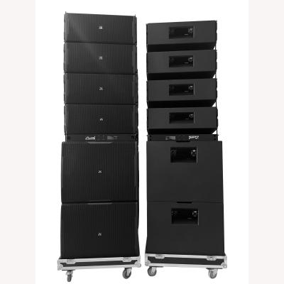 China Dual 12 Inch Active Powered 2 Way Line Array Speaker With Audio Loudspeakers System for sale