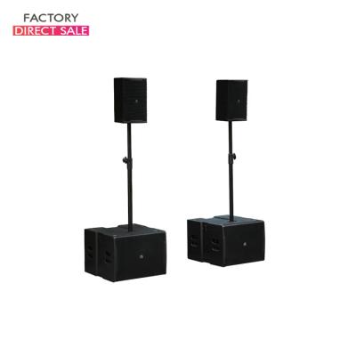 China Dare Portable 110V Sound System Active Line Array Speakers In Black Polyurea Painted Audio Sound Box for sale