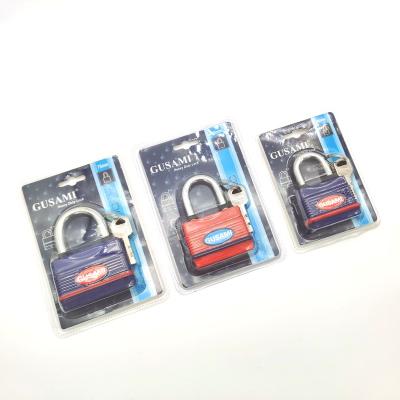 China Yiwu Market Yiwu Market Pujiang Factory Mix Suction Card Combination Rubber Padlock High Quality Lock Color for sale