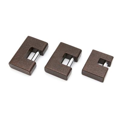 China Half-pack iron horizontally opened rectangular lock beam copper lock cylinder computer key padlock door window lock for sale