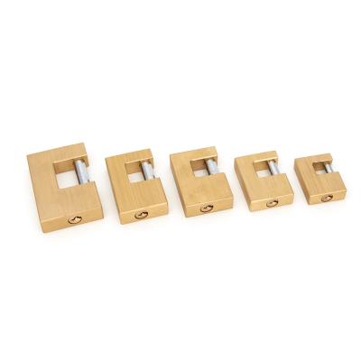 China Rectangular Copper Beam Lock Beam Copper Lock Cylinder Computer Key Padlock Door and Brass Copper Window Lock for sale