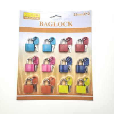 China High Quality Mini Lock Color Cover Padlock Combination Suction Card Yiwu Market Pujiang Factory Mix Plastic for sale