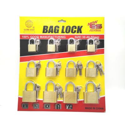 China High Quality Round Spray Brass Color Padlock Combination Suction Card Yiwu Market Pujiang Factory Mix for sale