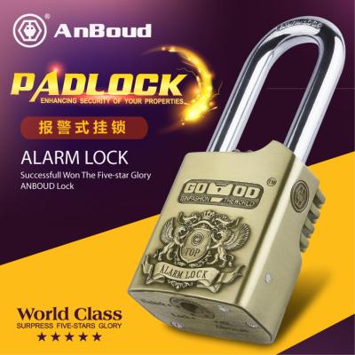 China Black Smart Silver Battery Padlock Zinc Alloy Alarm Lock AL-50/60 for sale