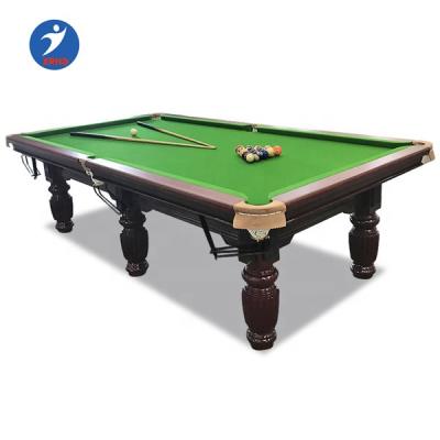 China Modern leather pocket slate billiard table tennis table black 8 foot 9ft pool table billiard for sale