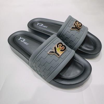 China Cushioning New Style Pu Factory Price Oem Logo Soft Party Slippers Slippers Custom Slide House Slippers For Men for sale