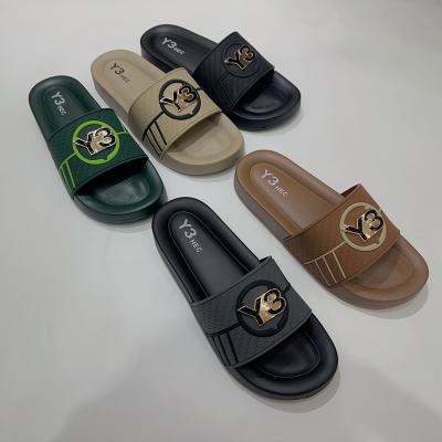 China Cushioning Factory directly low cost fashion woman man PU slipper customized logo for sale