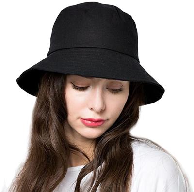 China Wholesale Custom Logo Embroidery Wide Side Double Side Brim Fisherman Bucket Hat for sale