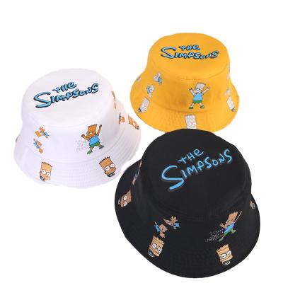 China Fashion Belief Printing Cotton Material Children Cute Funny Bucket Hat for sale