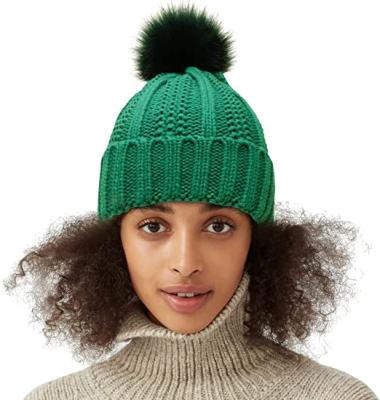 China COMMON Cotton Skull Plain Beanie Knit Beanie Winter Thick Soft Cuffed Daily Solid 100% Striped Beanie Hats For Women for sale