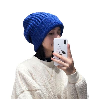 China COMMON Wholesale Slouchy Beanie For Men Winter Warm Striped Knit Hat For Guys Soft Thick Warm Beanie Hat for sale