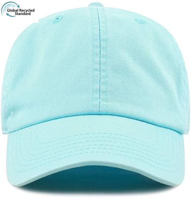 China breathable & Waterproof Eco Friendly Custom Fabric Logo Baseball Cap Sustainable Recycled Sports Hats for sale