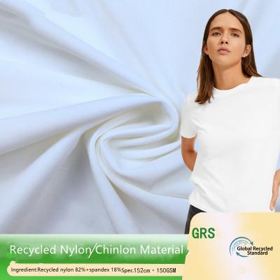 China QUICK DRY Eco Friendly Recycled Nylon Cotton Material T Shirts With Customize Logo for sale