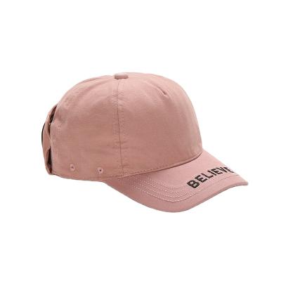 China Character Belief 5 Panels 3 D Embroidery Cotton Children Kids Solid Color Material Breathable Baseball Cap for sale