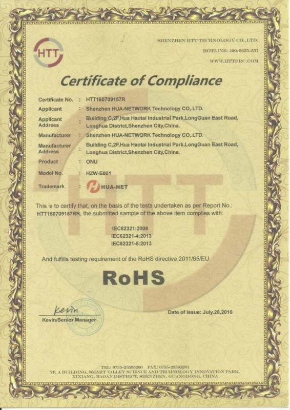 RoHS - Shenzhen HUANET Technology CO. Ltd