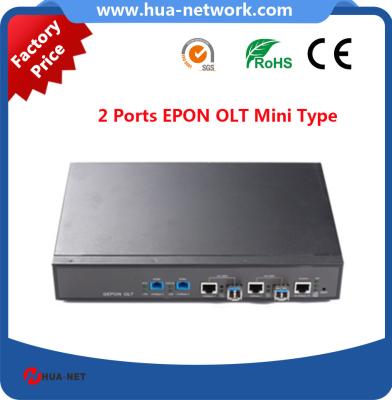 China 2 GEPON MINI OLT/2 PON MINI OLT EPON/Compatible with many ONUs/ TK chipset EPON OLT/STANDALONE TYPE 2 PON EPON OLT for sale