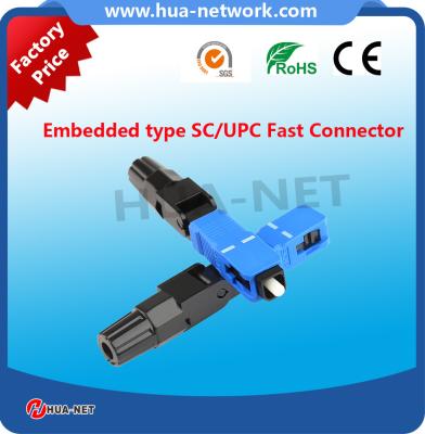 China High quality blue SC Fast connect/ SC quick connector/SC FTTH Quick Installation SC/UPC Field Assembly Fiber Connector for sale