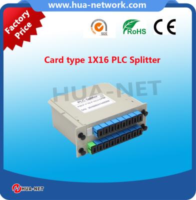 China High quality 1x16 Insert-Type Optic Splitter EPON/GPON PLC Splitter Module Fiber Optic Plc with SC/UPC for sale