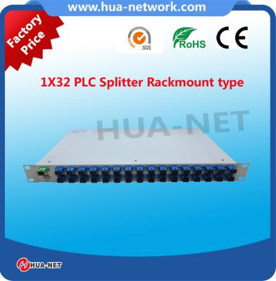 China High quality 1x32 Rackmount Type Optic Splitter EPON/GPON PLC Splitter Module Fiber Optic Plc with SC/UPC for sale